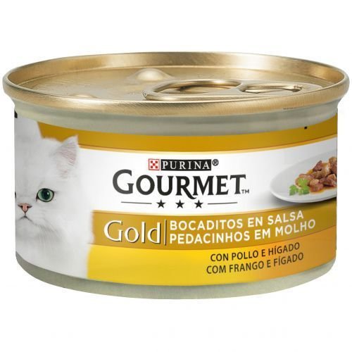 Gourmet Gold Bocaditos en Salsa Pollo e Hígado 85 g