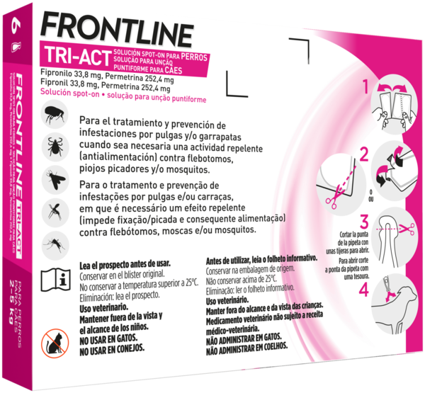 Frontline Pipetas Tri-Act Raza Toy 2-5 kg
