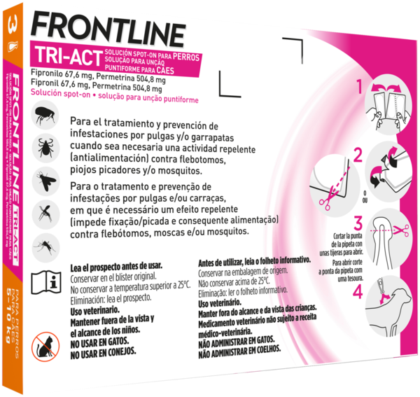 Frontline Pipetas Tri-Act Raza Pequeña 5-10 kg