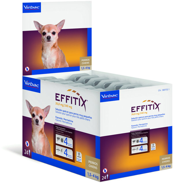 Virbac Effitix Spot-on para Perros de 1,5 a 4 kg