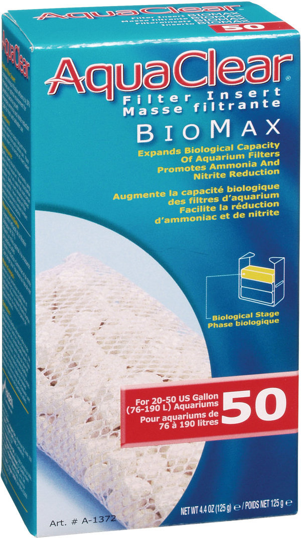 Aquaclear Biomax Carga para Filtro Mochila Aquaclear 50
