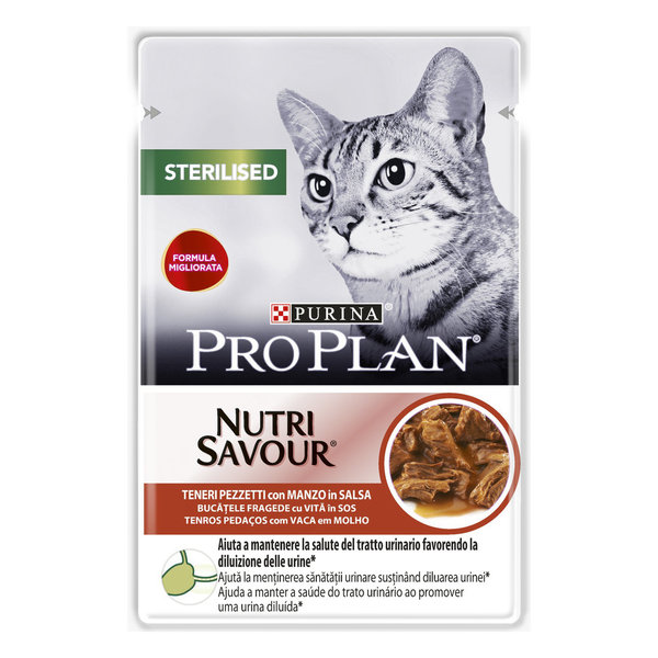 Purina Pro Plan Feline Sterilised Buey Salsa