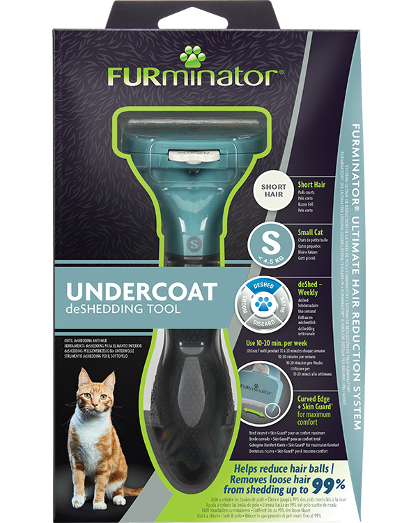 FURminator Undercoat deShedding para Gatos Raza Pequeña de Pelo Corto