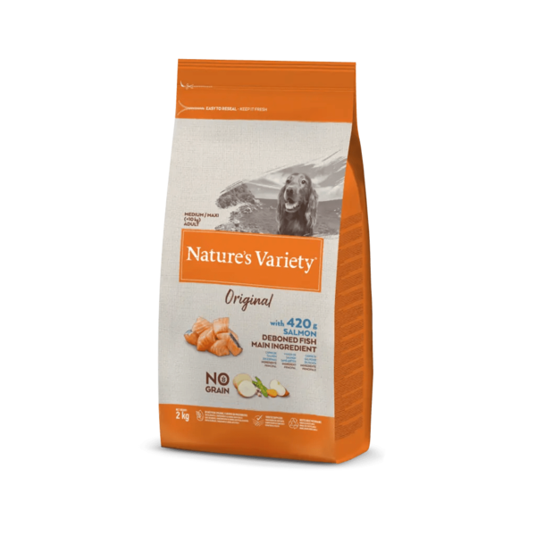 Natures Variety Dog Original No Grain Medium/Maxi Adult Salmon