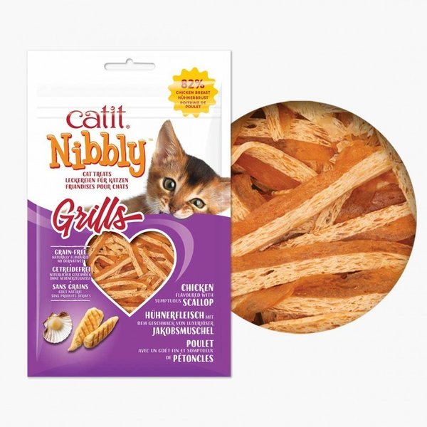 Catit Nibbly Grills Pollo y Vieira 30 g