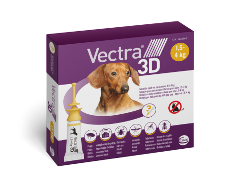 Vectra Pipetas 3D para Perros de 1,5-4 kg