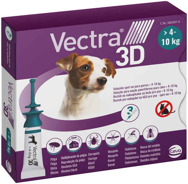 Vectra Pipetas 3D para Perros de 4-10 kg