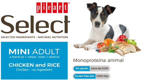 Picart Select Dog Mini Adult Chicken and Rice