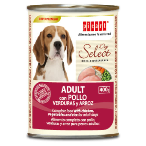 Select Dog Adult Húmedo con Pollo, Verduras y Arroz 400 gr